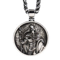 Men’s Titanium Steel Warrior Pendant Necklace – Viking Style Amulet Jewellery
