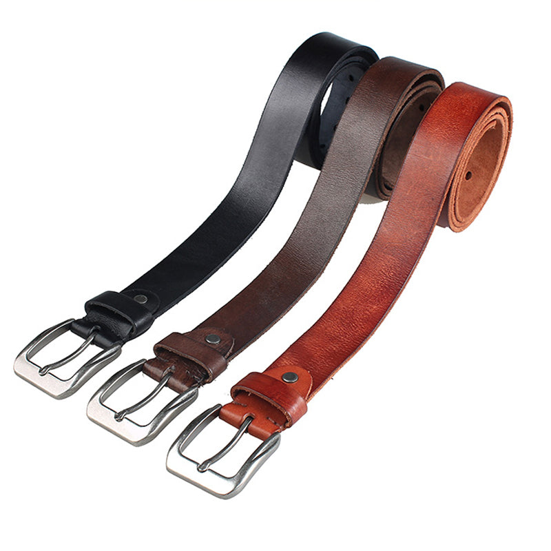 Men’s Washed Vegetable-Tanned Cowhide Leather Belt – Top Layer Genuine Leather

Alternative Title: