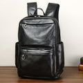 Premium Top Grain Cowhide Leather Backpack for Men Retro Casual Laptop Travel Bag