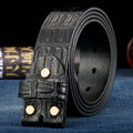 Men’s Headless Leather Belt Strap – Without Buckle, Pin Buckle Compatible, acbsupplies