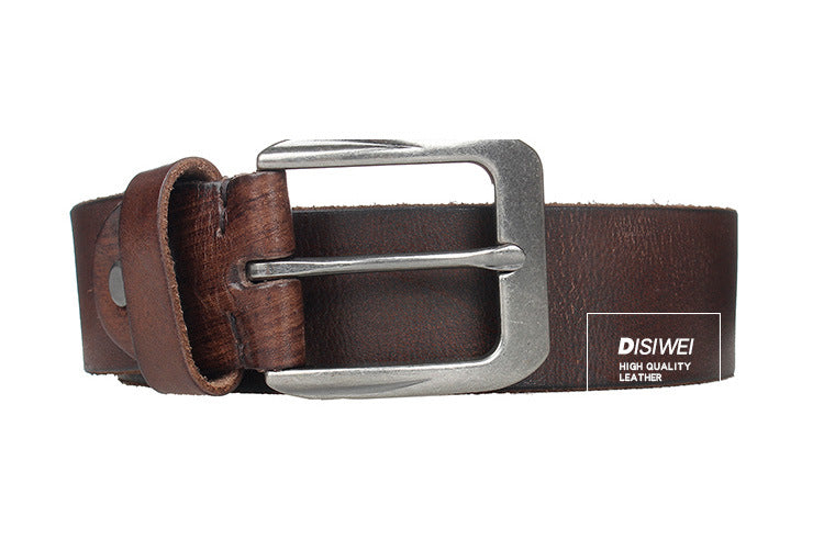 Men’s Washed Vegetable-Tanned Cowhide Leather Belt – Top Layer Genuine Leather

Alternative Title: