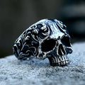 Vintage Gothic Skull Ring – 316L Stainless Steel Punk Biker Statement Ring for Men & Women