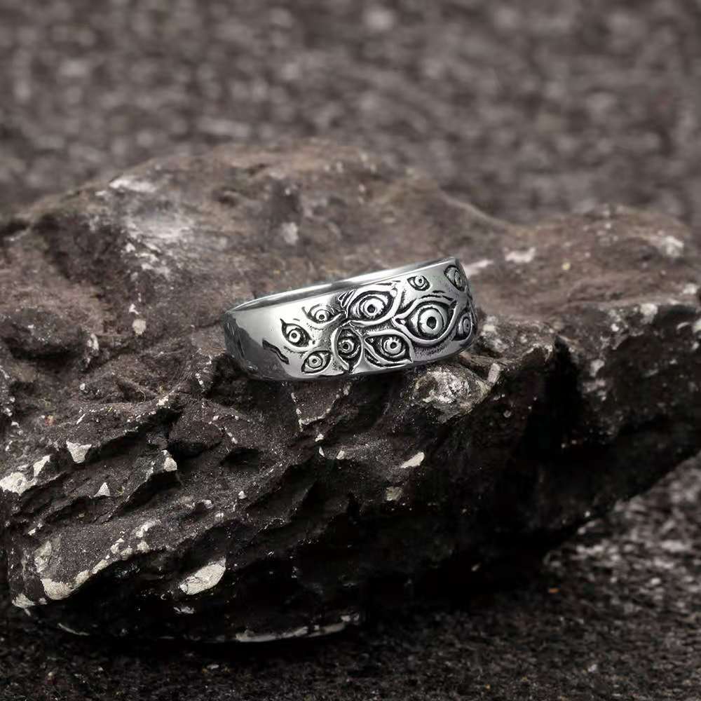 Men’s Stainless Steel Devil Eye Ring – Gothic Punk Statement Jewellery