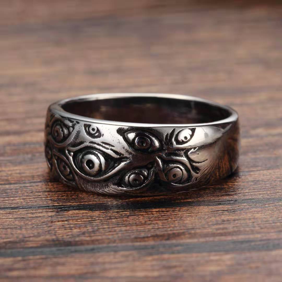 Men’s Stainless Steel Devil Eye Ring – Gothic Punk Statement Jewellery