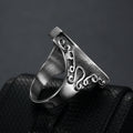 Men’s Vampire Coffin Ghost Titanium Steel Ring – Gothic Punk Statement Jewellery
