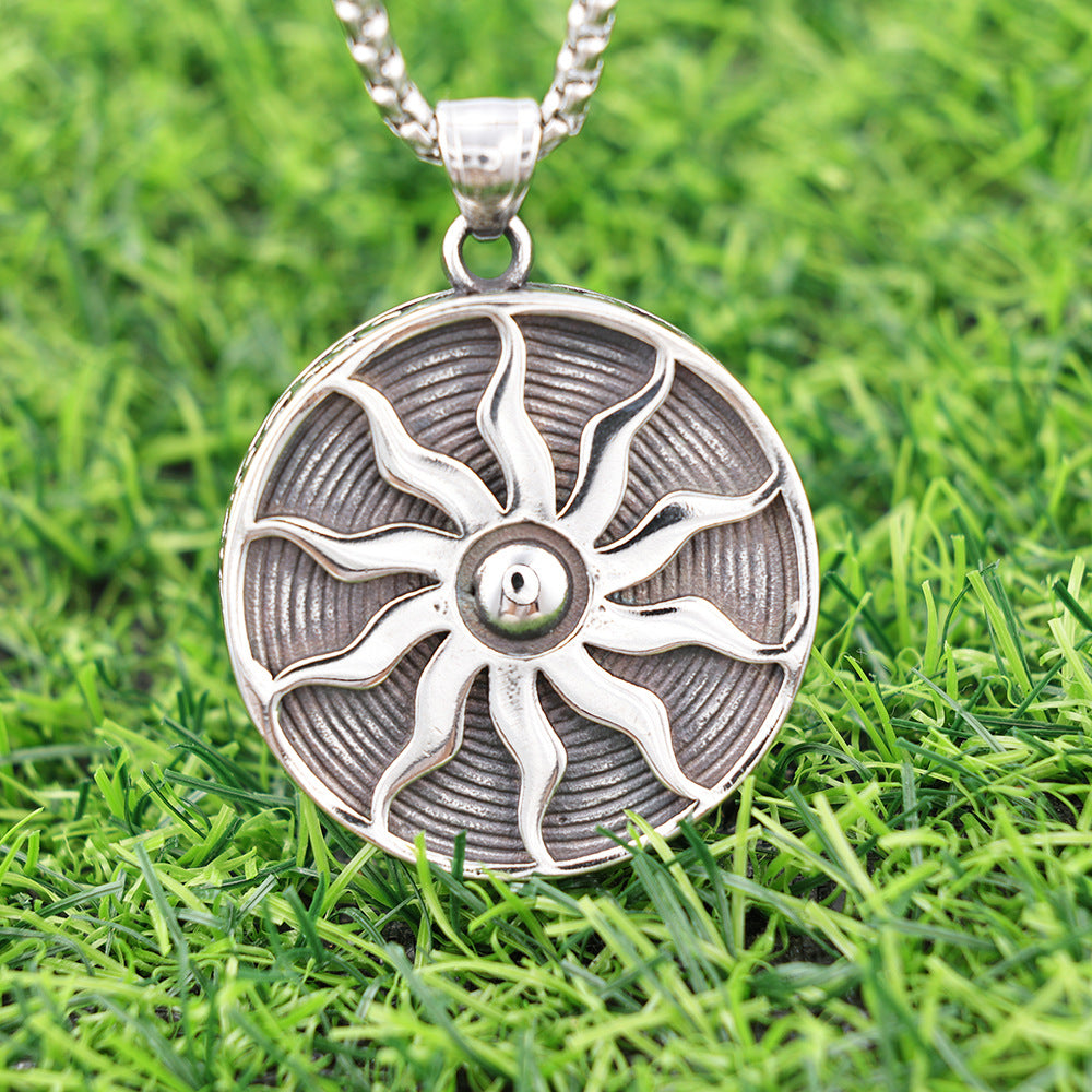 Vintage Apollo Sun God Pendant Necklace – Greek Mythology Titanium Steel Amulet