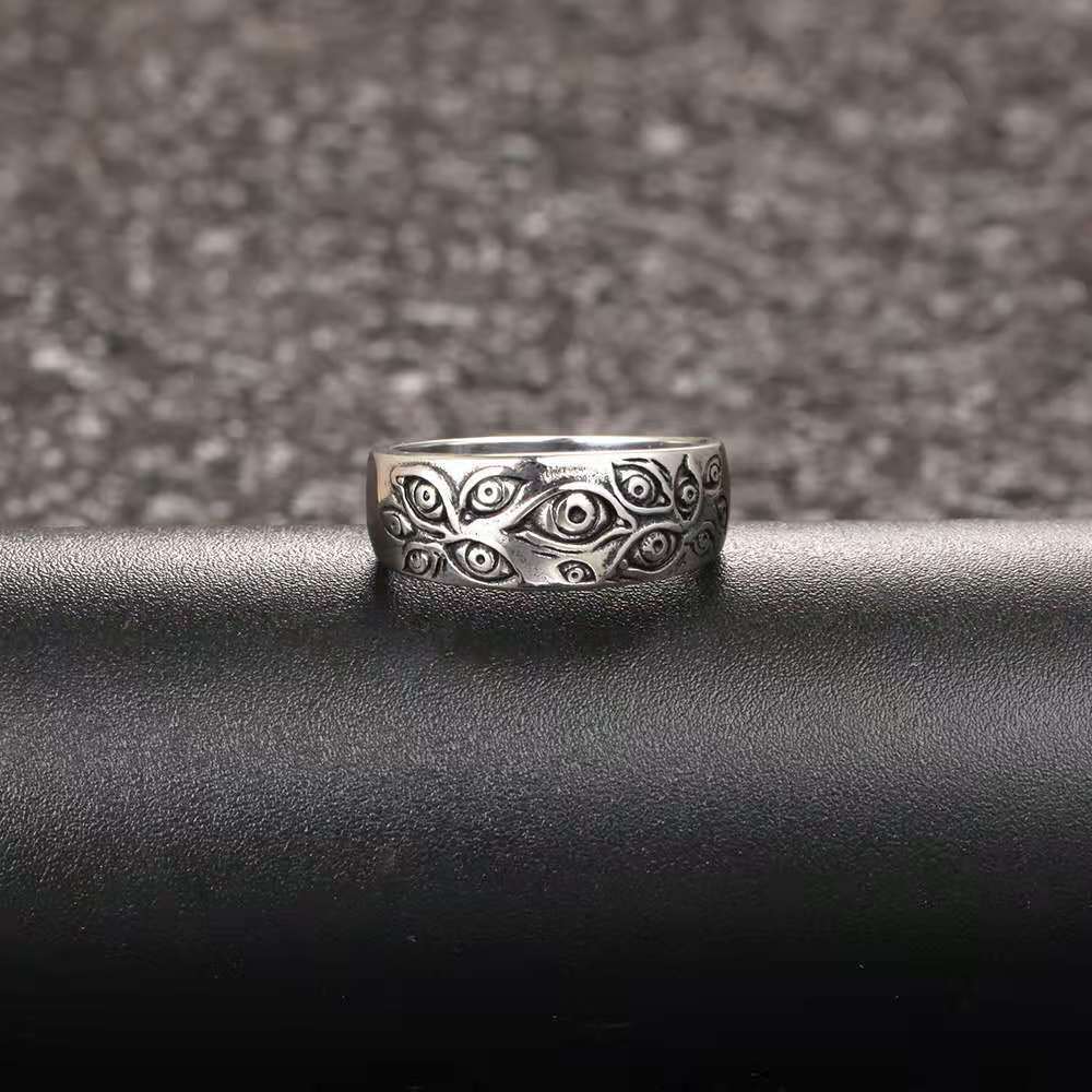 Men’s Stainless Steel Devil Eye Ring – Gothic Punk Statement Jewellery
