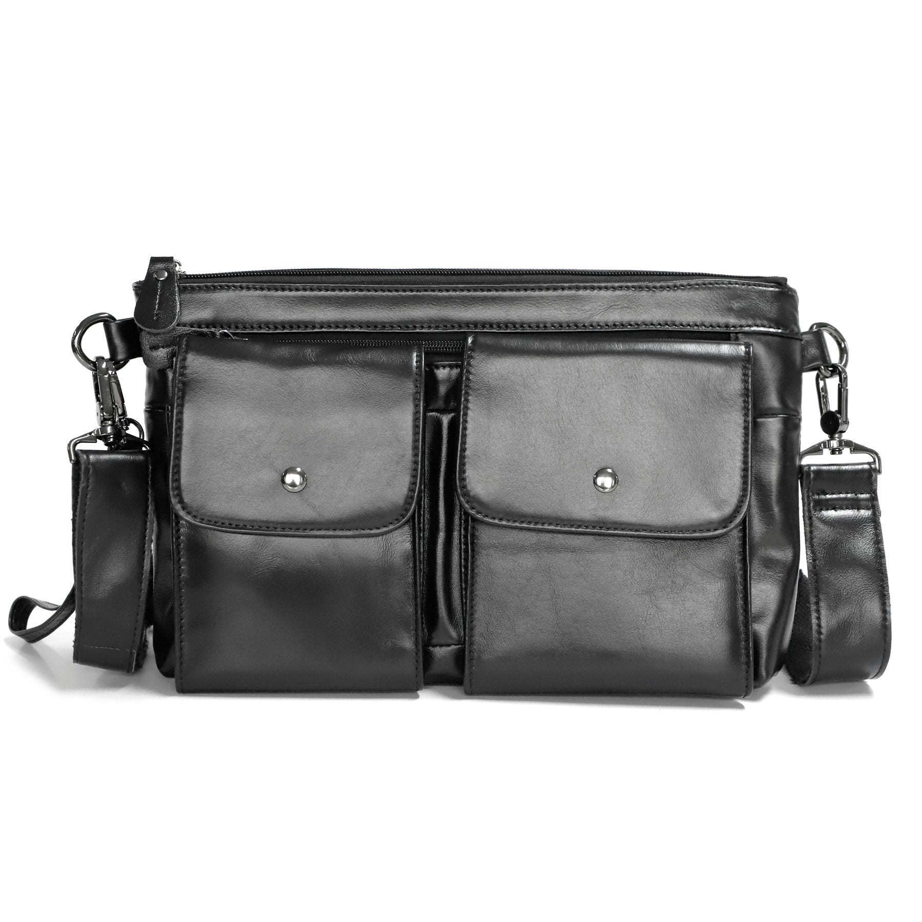 Men’s Genuine Leather Crossbody Bag – Casual Shoulder Bag