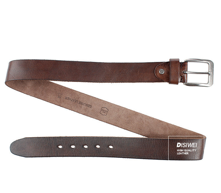 Men’s Washed Vegetable-Tanned Cowhide Leather Belt – Top Layer Genuine Leather

Alternative Title:
