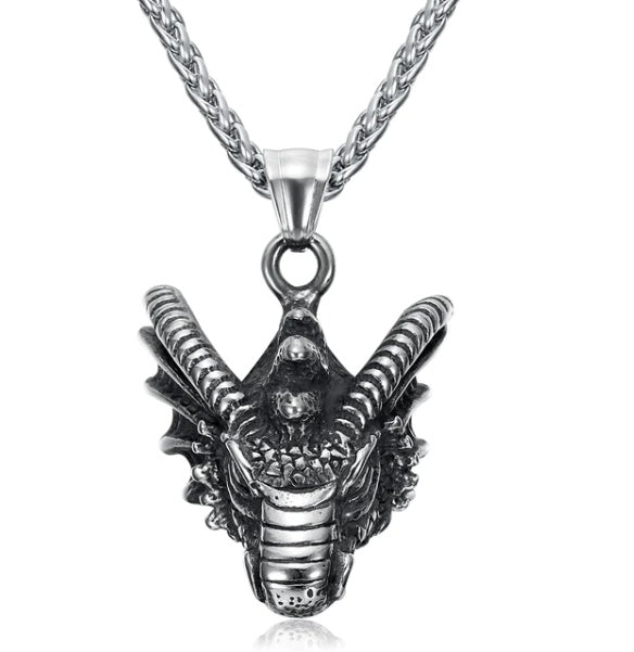Vintage Nordic Rune Necklace for Men – Stainless Steel Viking Elder Futhark Pendant Amulet