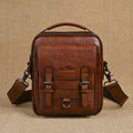 Men’s Genuine Leather Crossbody Bag – Retro Hand-Rubbed Top-Grain Cowhide Shoulder Bag