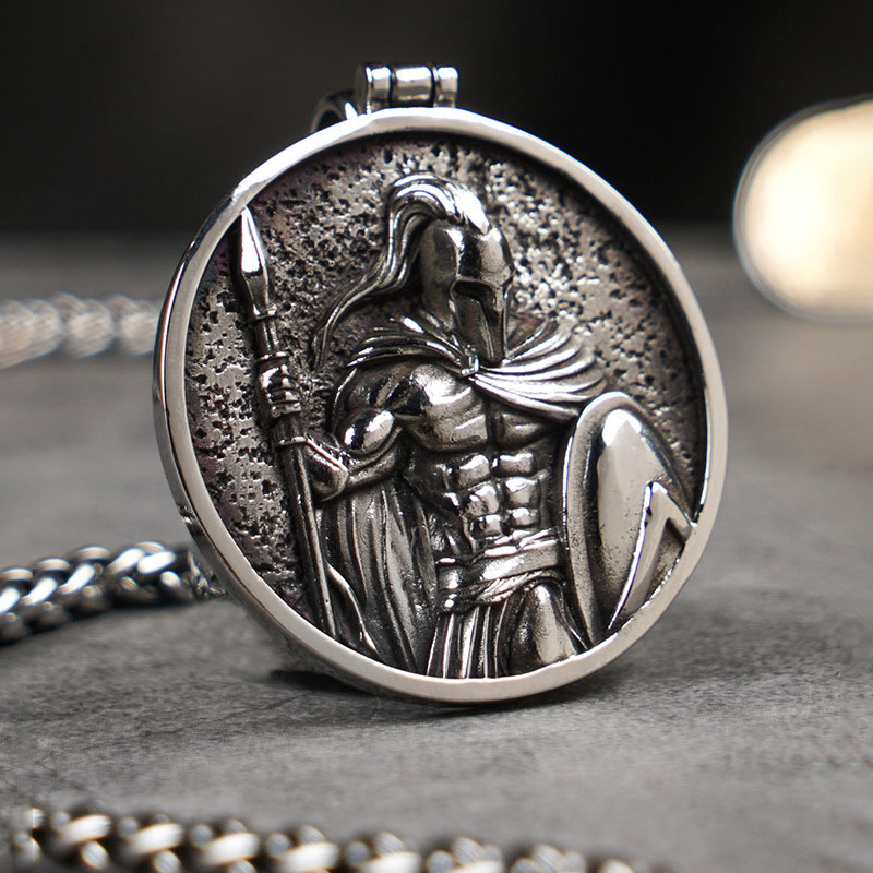Men’s Titanium Steel Warrior Pendant Necklace – Viking Style Amulet Jewellery