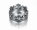 Crown Ring – King Queen Punk Rock Biker Ring for Men Titanium Steel