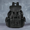 Genuine Leather Retro Backpack – Casual Soft Leather Hiking Bag