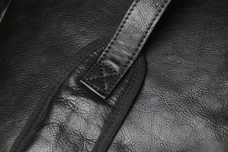 Premium Top Grain Cowhide Leather Backpack for Men Retro Casual Laptop Travel Bag