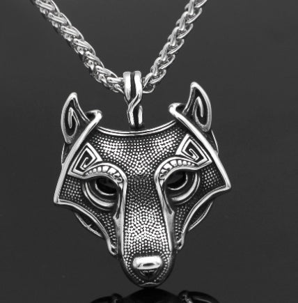 Vintage Nordic Rune Necklace for Men – Stainless Steel Viking Elder Futhark Pendant Amulet
