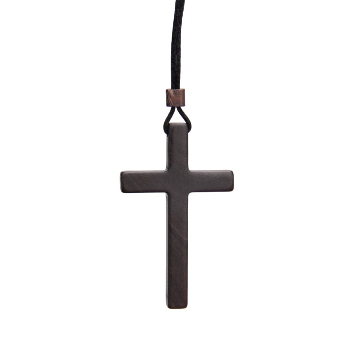 Solid Red Sandalwood Crucifix Cross Pendant Necklace Christian Jewellery Gift