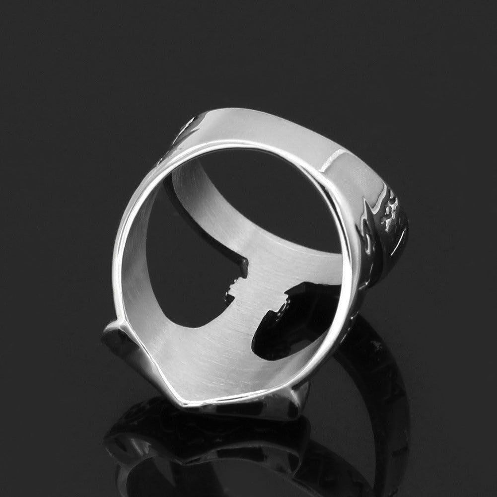 Men’s Vintage Viking Thor’s Hammer Ring – Nordic Odin Rune Stainless Steel Ring