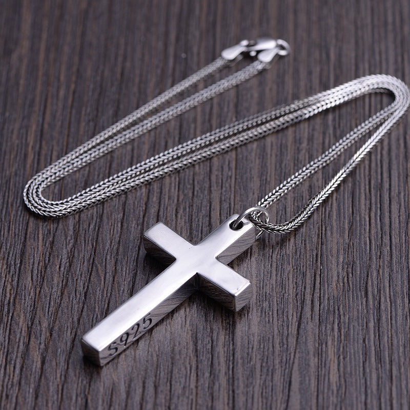 S925 Sterling Silver Crucifix Cross Pendant – Christian Necklace Pendant for Men & Women