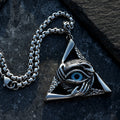 All-Seeing Eye Pendant Necklace – Eye of Providence Titanium Steel Chain