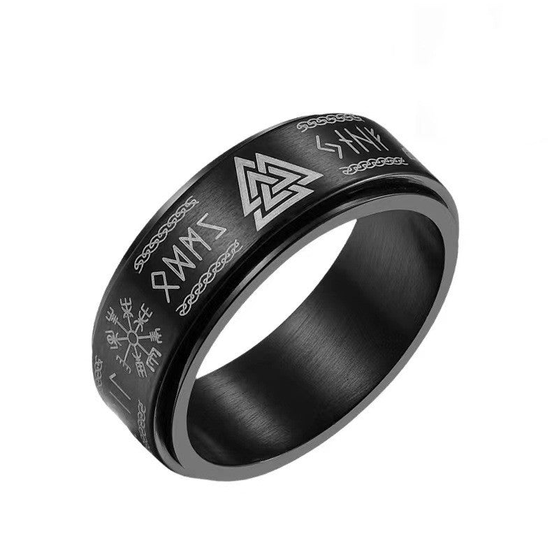 Viking Titanium Steel Rotatable Decompression Rotatable Ring