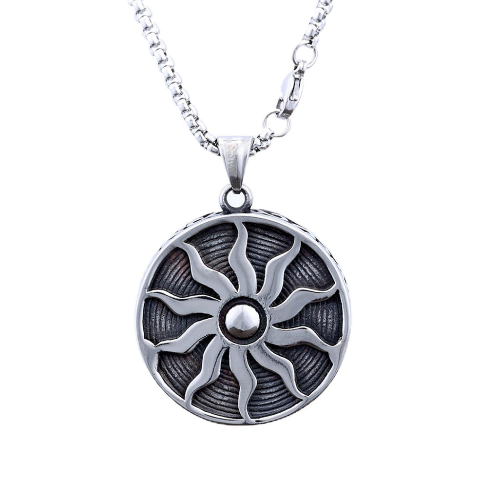 Vintage Apollo Sun God Pendant Necklace – Greek Mythology Titanium Steel Amulet